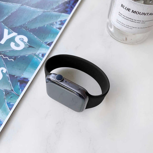 Apple Watch 40mm KRD-31 Solo Loop Medium Kordon Siyah