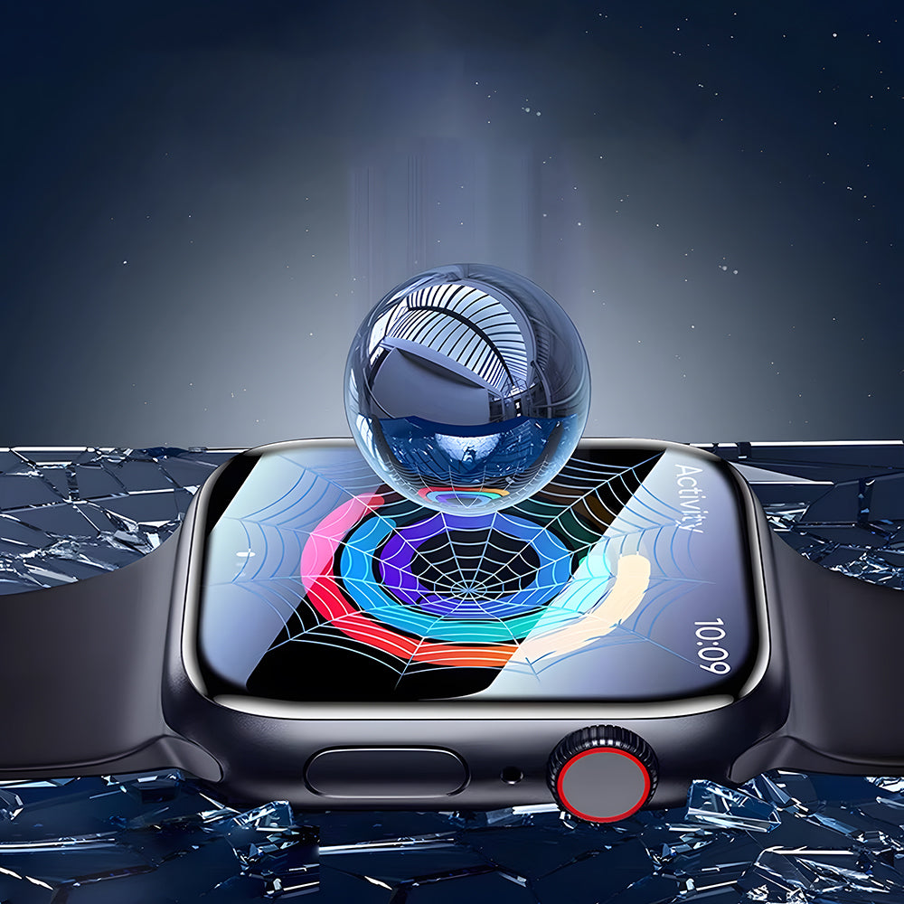 Apple Watch 42mm Wiwu JD-107 Easy Install Serisi HD Ekran Koruyucu Film + Kolay Uygulama Aparatı Siyah