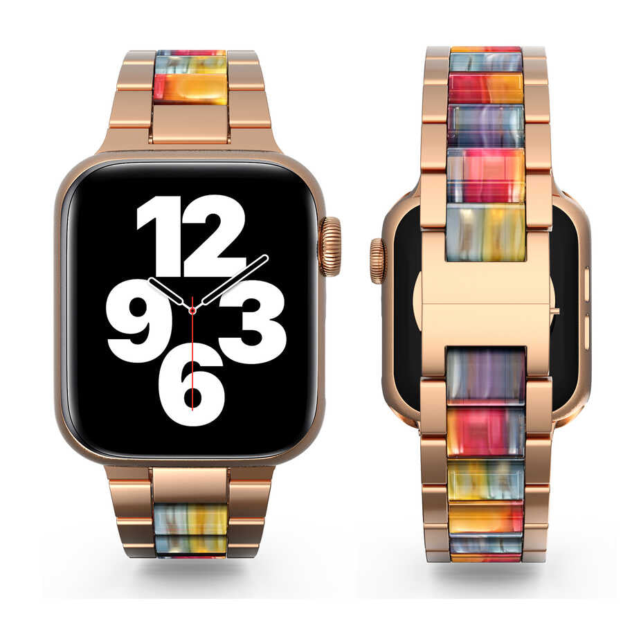 Apple Watch 42mm Wiwu Resin Steel Belt Metal Kordon Beyaz