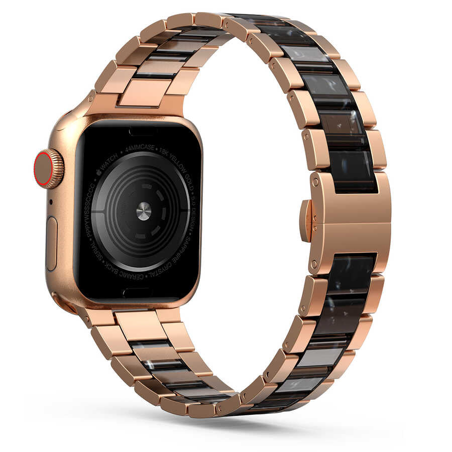 Apple Watch 42mm Wiwu Resin Steel Belt Metal Kordon Beyaz