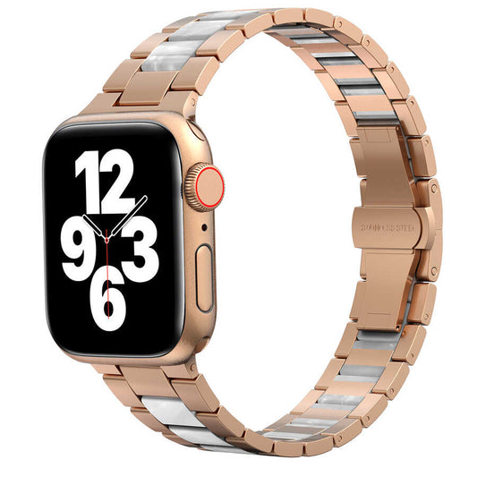 Apple Watch 42mm Wiwu Resin Steel Belt Metal Kordon Beyaz