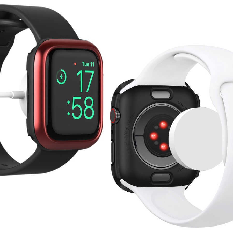 Apple Watch 44mm Araree Amy Akıllı Saat Koruyucu Siyah