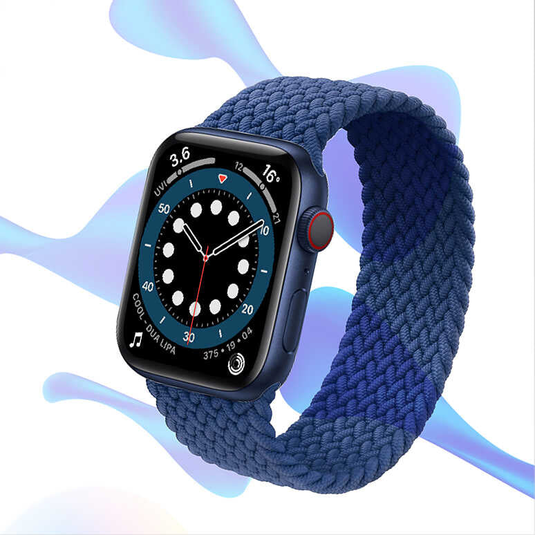 Apple Watch 44mm KRD-32 Medium Kordon Mavi