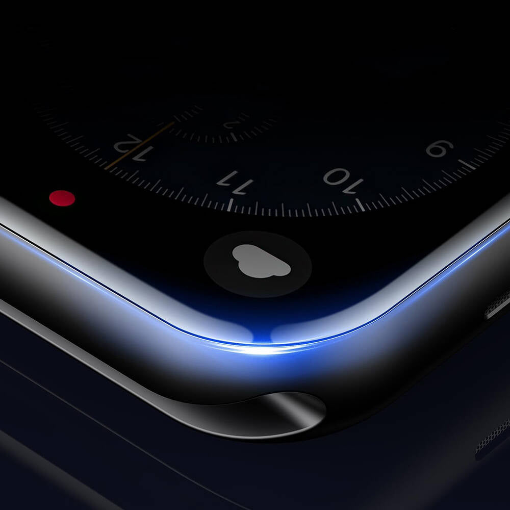 Apple Watch 44mm Wiwu Wi-JD105 Easy Install PMMA Pet Ekran Koruyucu + Kolay Uygulama Aparatı Siyah