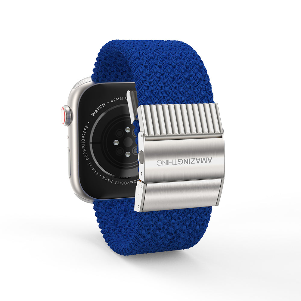 Apple Watch 7 41mm Amazingthing Titan Weave Örgü Sport Kordon Siyah