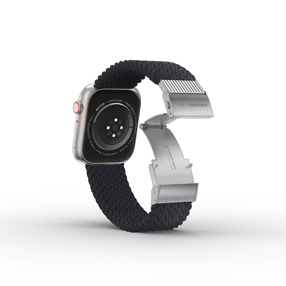 Apple Watch 7 41mm Amazingthing Titan Weave Örgü Sport Kordon Kahverengi