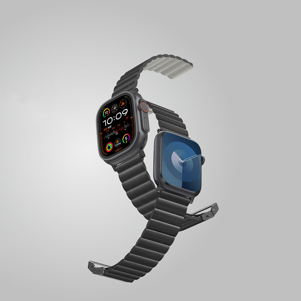 Apple Watch Serisi Uyumlu Amazing Thing Glamour Sense Deri Kordon Mavi