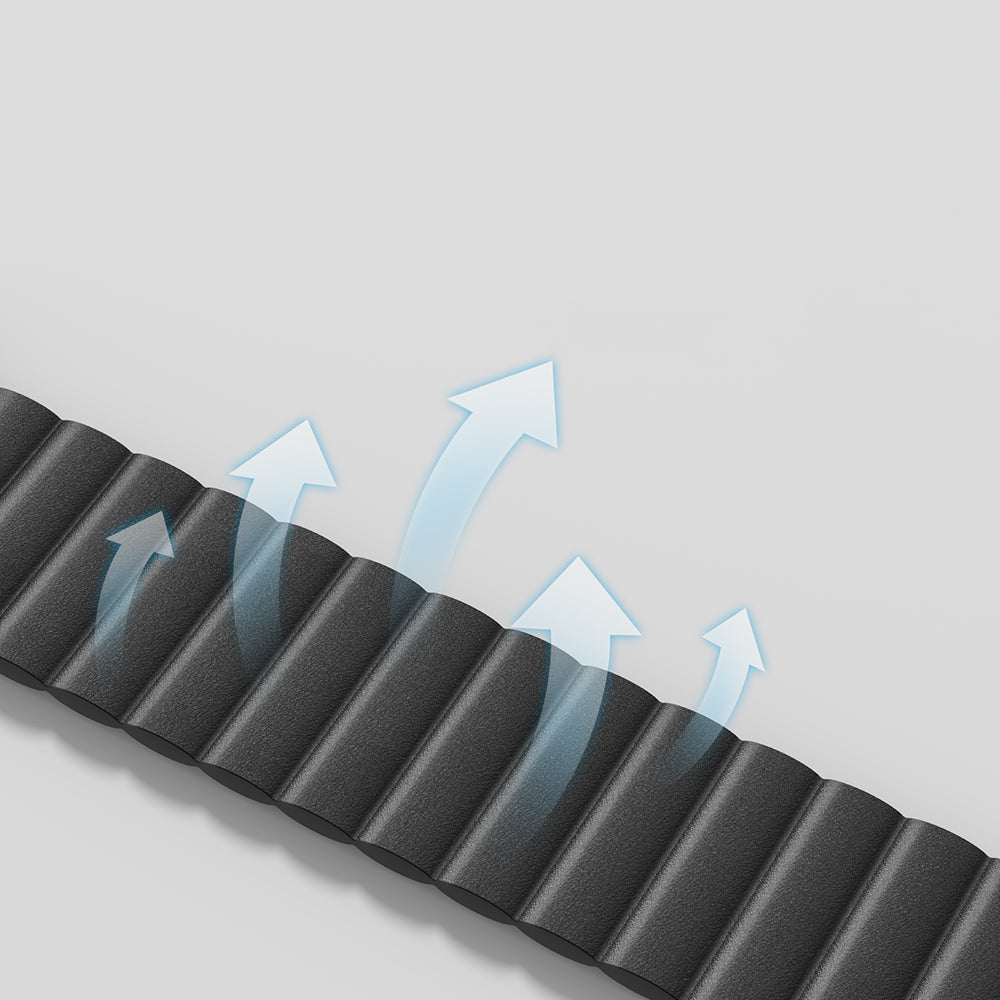 Apple Watch Serisi Uyumlu Amazing Thing Glamour Sense Deri Kordon Siyah