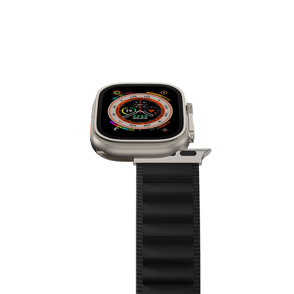 Apple Watch Ultra 49mm Amazingthing Titan Spor Hasır Kordon Siyah