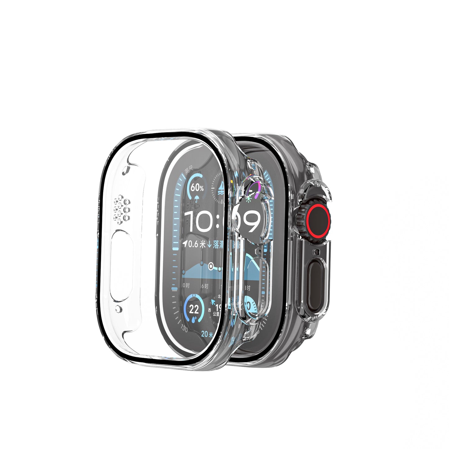 Apple Watch Ultra 49mm Wiwu JD-108 Kasa Koruyucu + HD Ekran Koruyucu Film Şeffaf