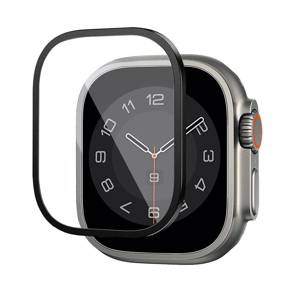 Apple Watch Ultra 49mm Wiwu Wi-JD106 Easy Install Akıllı Saat Temperli Cam Ekran Koruyucu Gümüş