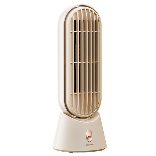 Benks Ace Tower F25 Taşınabilir Şarjlı LED Işık Göstergeli Masaüstü Soğutucu Fan Krem