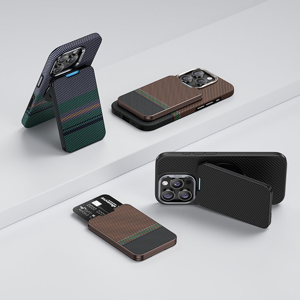 Benks ArmorGo 600D Aramid Fiber Magnetik Standlı Kartlık Siyah