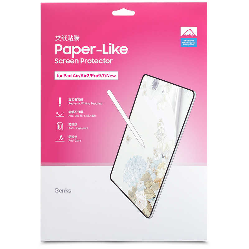 Benks Apple iPad 6 Air 2 Paper-Like Ekran Koruyucu Renksiz