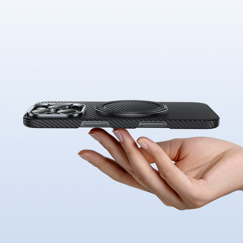 Benks L56 Magnetik 360 Derece Dönebilen ArmorPop Kevlar Tasarımlı Parmak Ring Stand Siyah-Gri