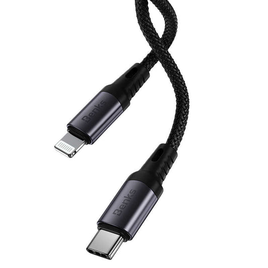 Benks M16 MFI Speedywind PD - Lightning Fast Charging Kablo Siyah