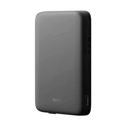 Benks MP07 Magsafe Magnetik İnce Tasarımlı Powerbank 10000mAh iPhone 12-13-14 Serisi Siyah