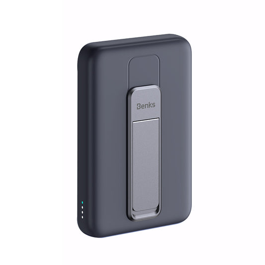 Benks MP08 Magsafe Magnetik Standlı İnce Tasarımlı Powerbank 10000mAh Siyah