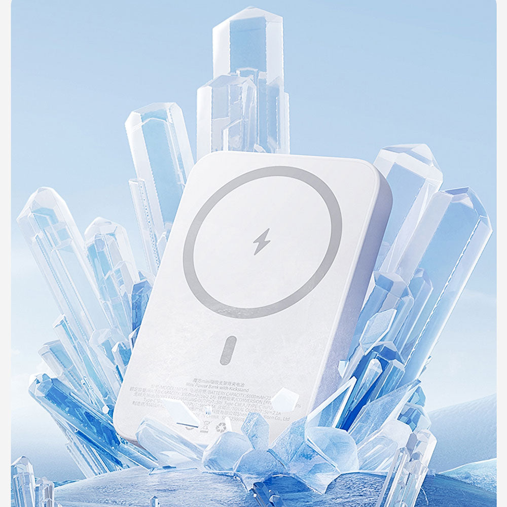 Benks MP09 Magsafe Magnetik Standlı İnce Tasarımlı Powerbank 6000mAh Siyah