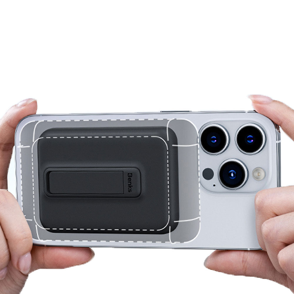 Benks MP09 Magsafe Magnetik Standlı İnce Tasarımlı Powerbank 6000mAh Beyaz