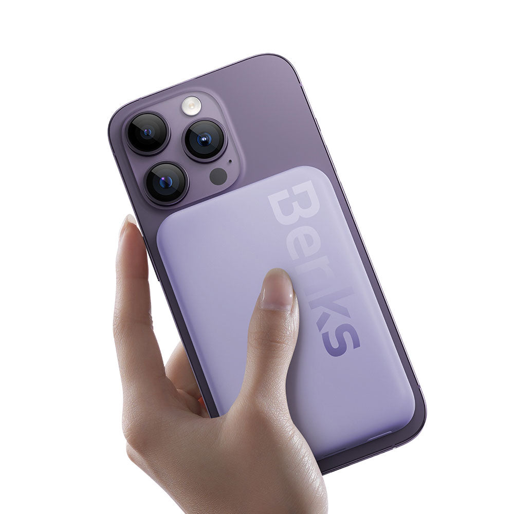 Benks MP10 Magsafe Magnetik İnce Tasarımlı Powerbank 6000mAh Mor