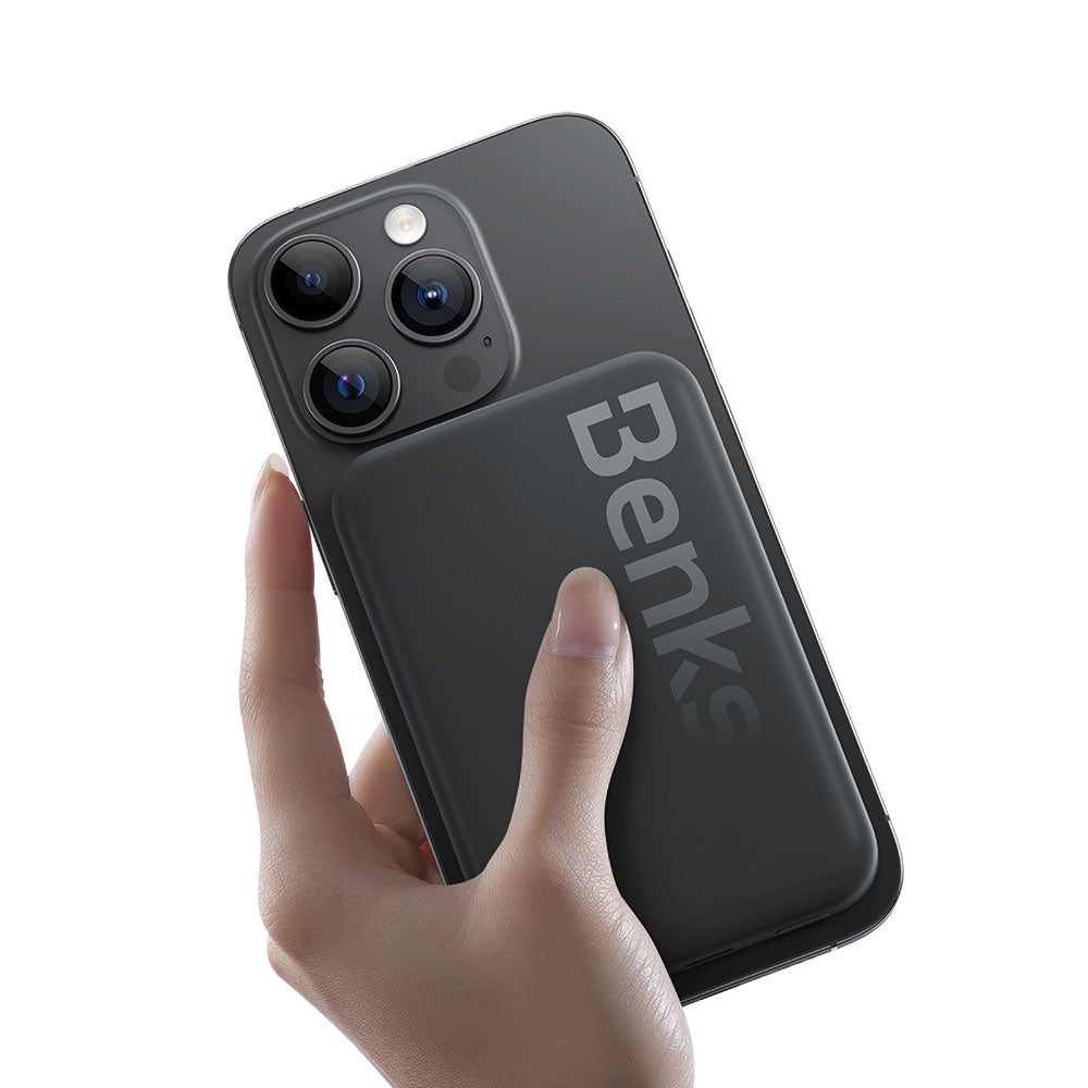 Benks MP10 Magsafe Magnetik İnce Tasarımlı Powerbank 6000mAh Mor