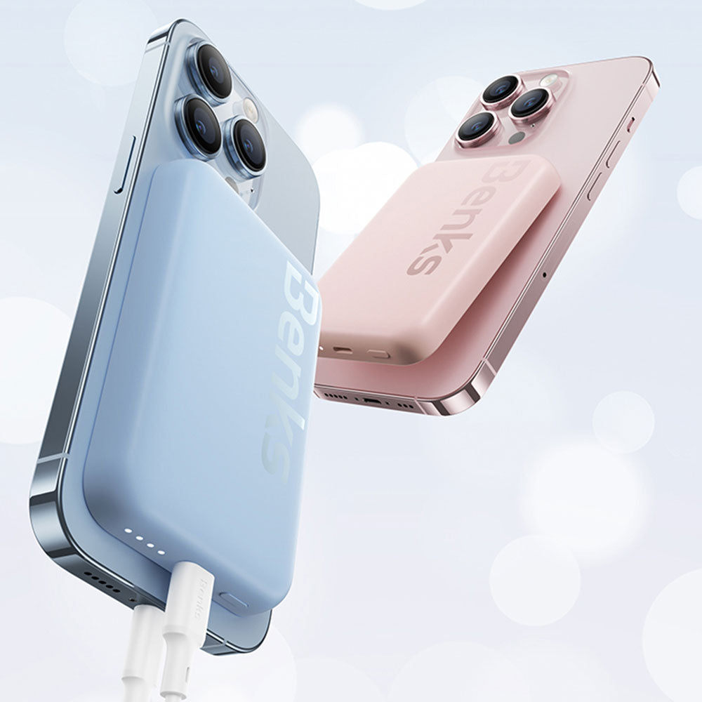 Benks MP10 Magsafe Magnetik İnce Tasarımlı Powerbank 6000mAh Mor