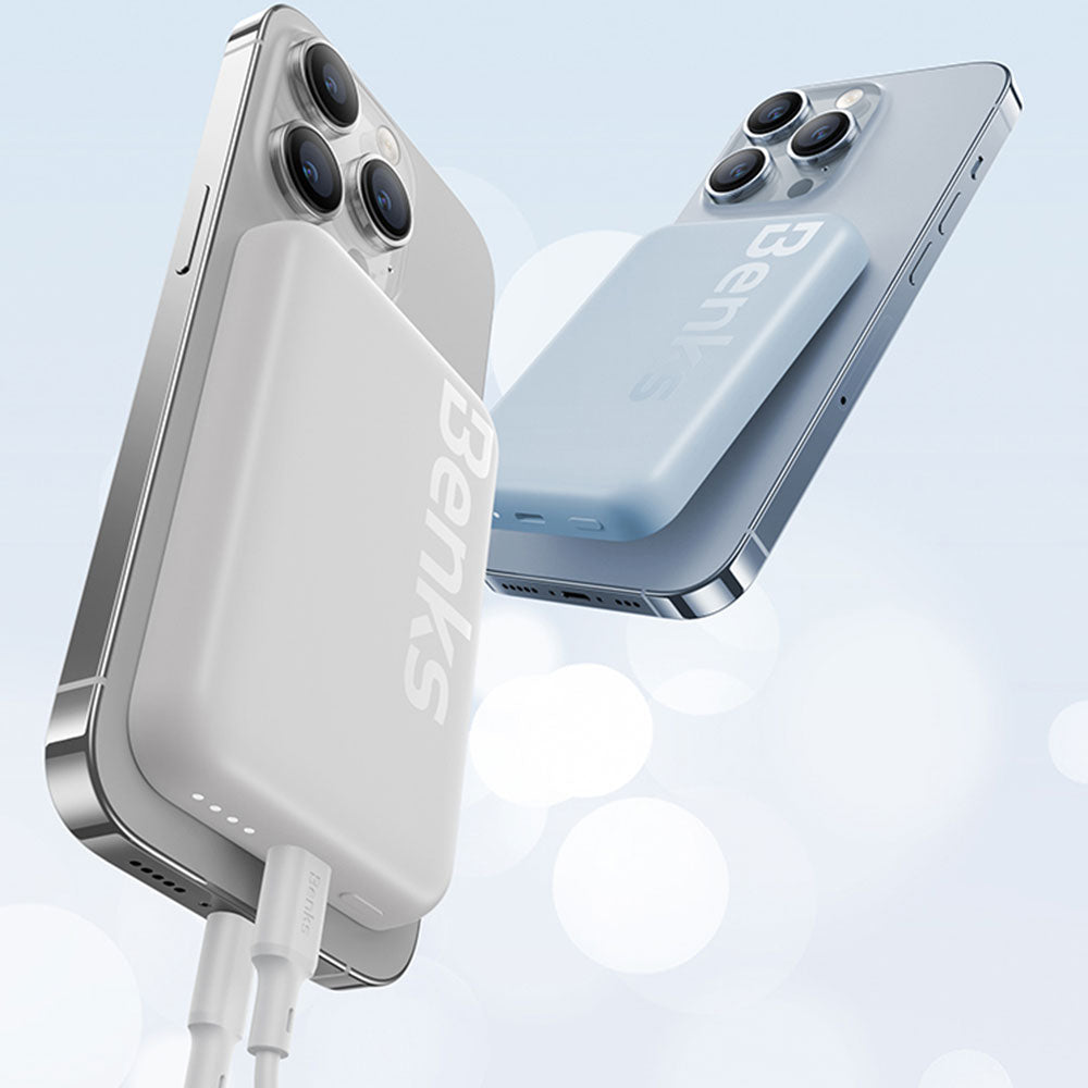 Benks MP10 Magsafe Magnetik İnce Tasarımlı Powerbank 6000mAh Mor