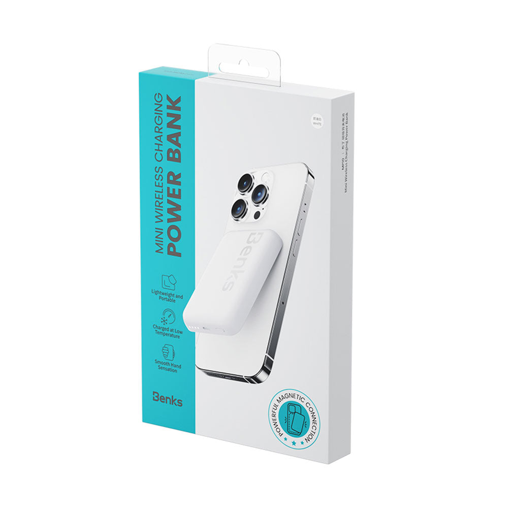 Benks MP10 Magsafe Magnetik İnce Tasarımlı Powerbank 6000mAh Mor