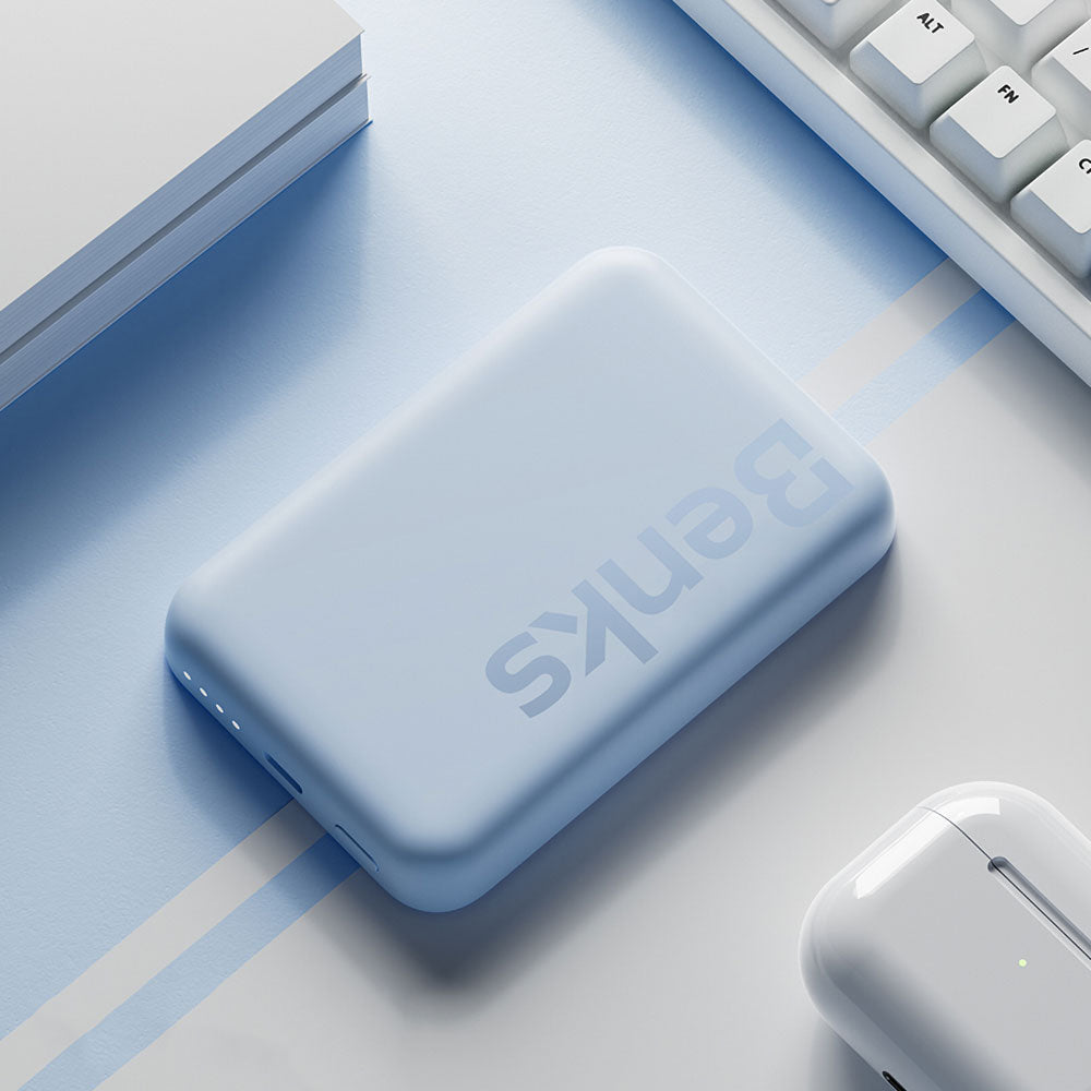 Benks MP10 Magsafe Magnetik İnce Tasarımlı Powerbank 6000mAh Mor
