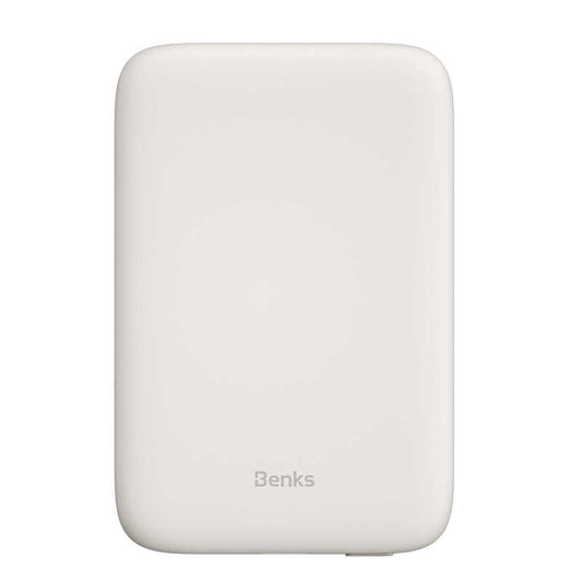 Benks MP01 Magsafe Magnetic Slim Powerbank 5000 Mah Beyaz