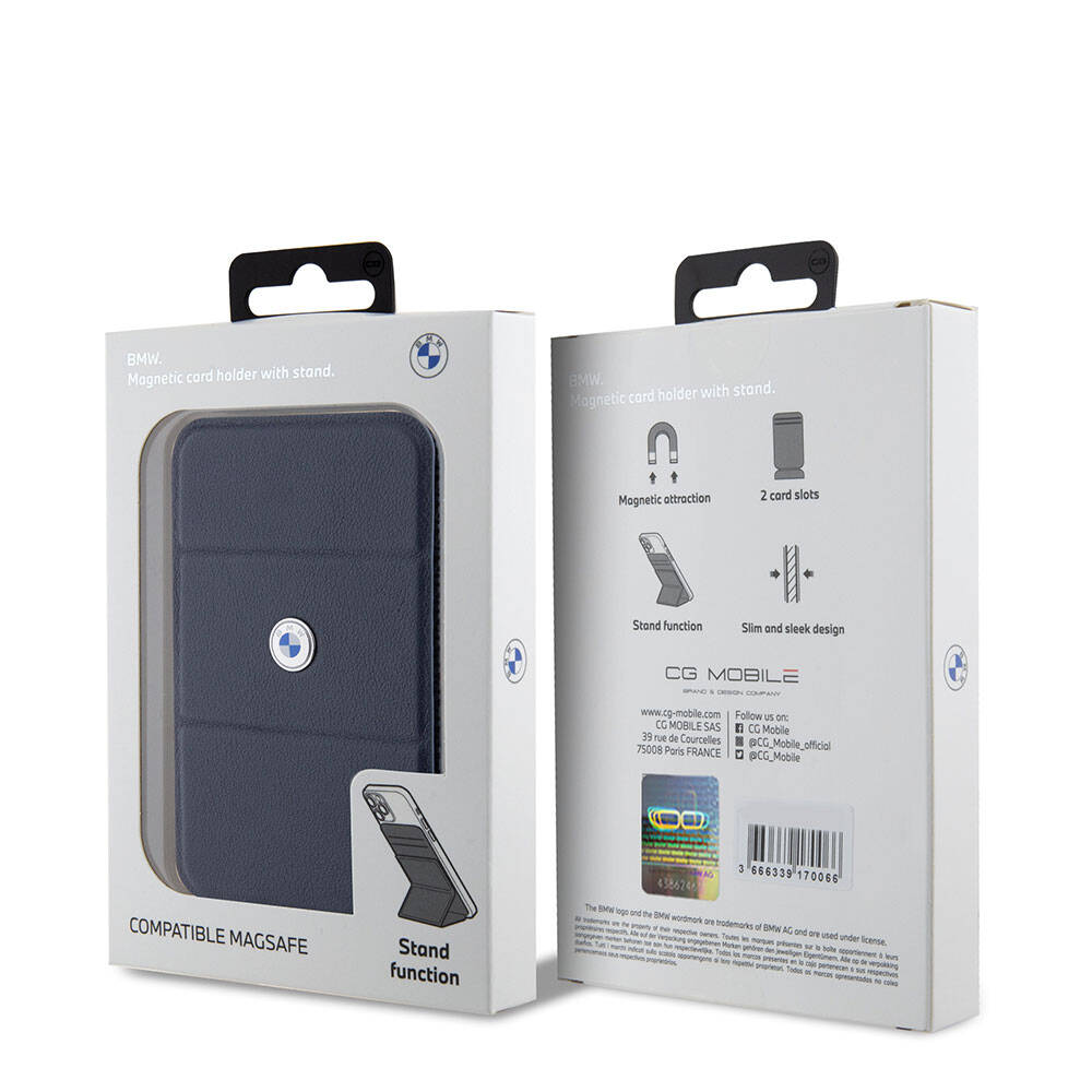 BMW Orjinal Lisanslı Metal Logolu Standlı Magnetik Kartlık Siyah