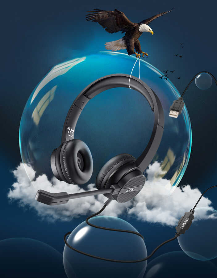 Eksa H12E Usb Kulaklık Siyah