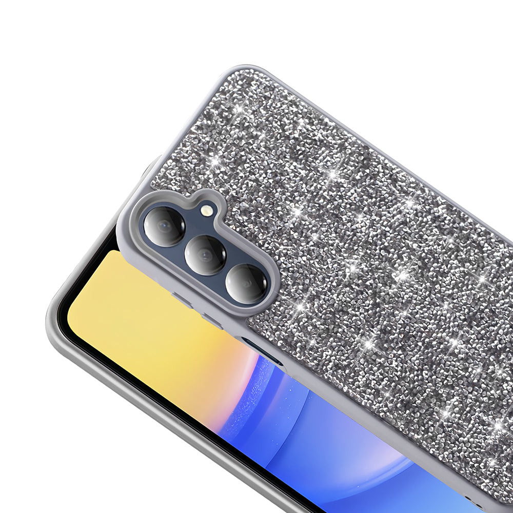 Galaxy A26 Kılıf Parlak Taşlı Tasarım Zore Pırlanta Kapak Beyaz