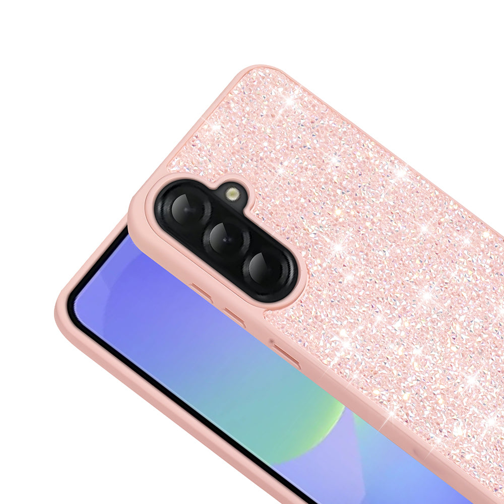 Galaxy A36 Kılıf Parlak Taşlı Tasarım Zore Pırlanta Kapak Beyaz