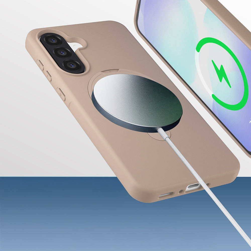 Galaxy A56 Kılıf M-safe Şarj Özellikli Standlı Zore Samara Kapak Siyah