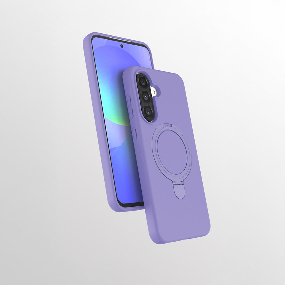 Galaxy A56 Kılıf M-safe Şarj Özellikli Standlı Zore Samara Kapak Lila