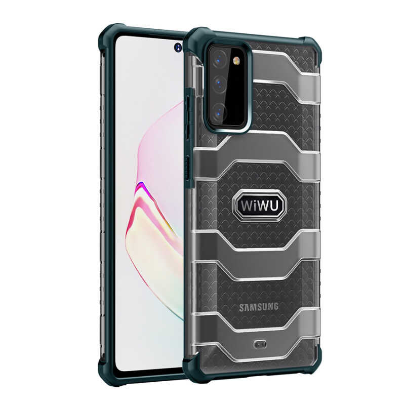 Galaxy Note 20 Kılıf Wiwu Voyager Kapak Koyu Yeşil