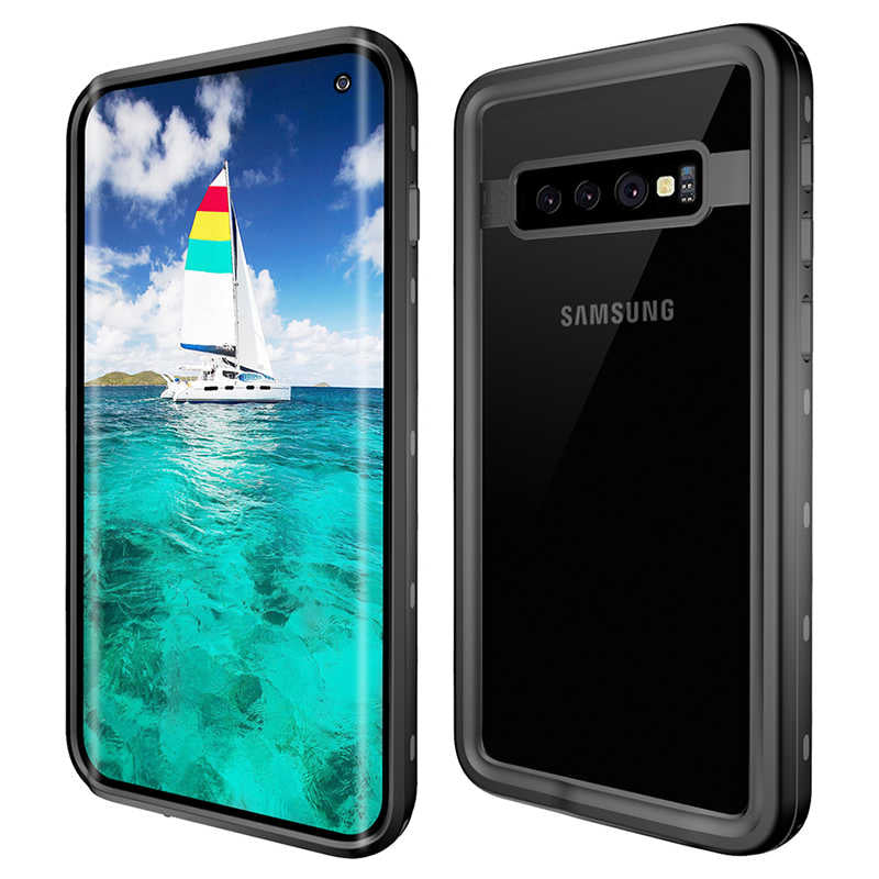Galaxy S10 Plus Kılıf 1-1 Su Geçirmez Kılıf Siyah