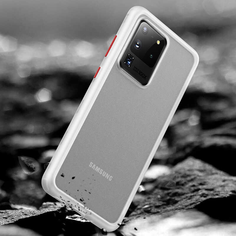 Galaxy S20 Ultra Kılıf Benks Magic Smooth Drop Resistance Kapak Beyaz