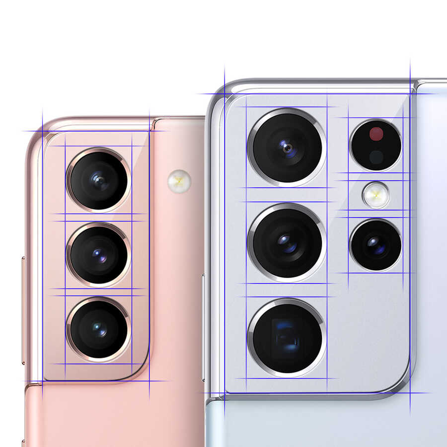 Galaxy S21 Araree C-Subcore Temperli Kamera Koruyucu Renksiz