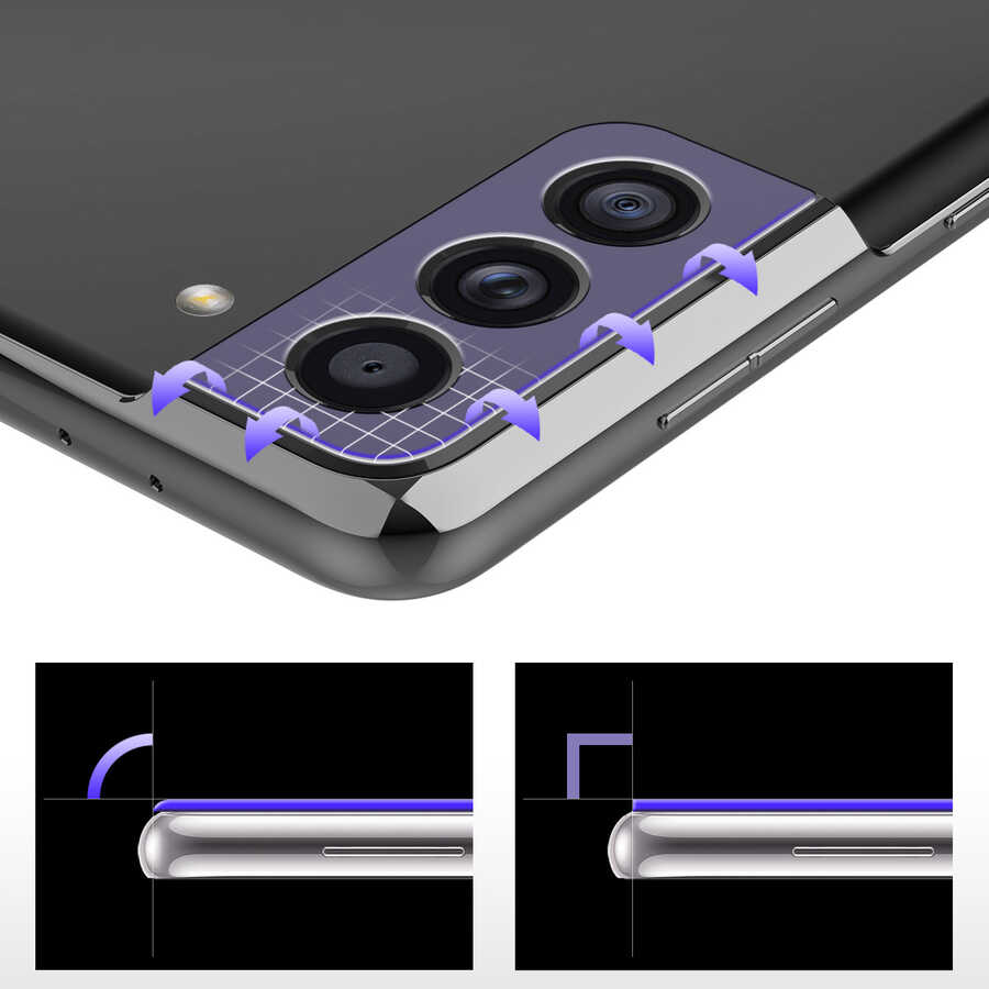 Galaxy S21 Araree C-Subcore Temperli Kamera Koruyucu Renksiz