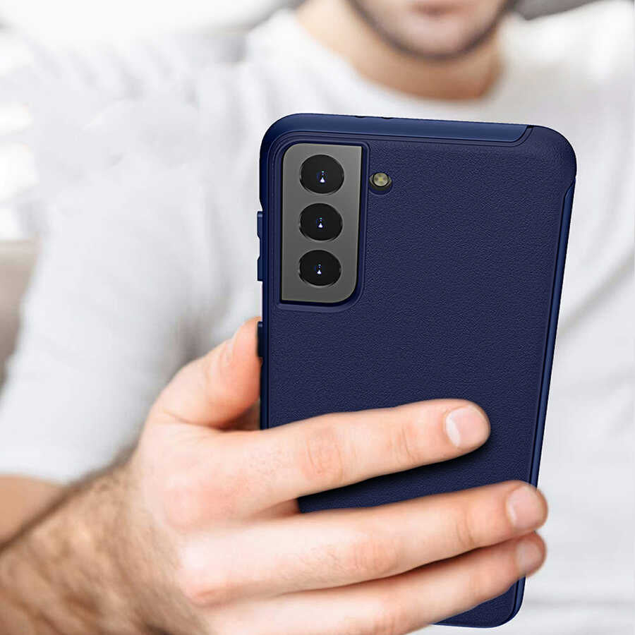 Galaxy S21 Kılıf Wiwu Sand Stone Kapak Mavi