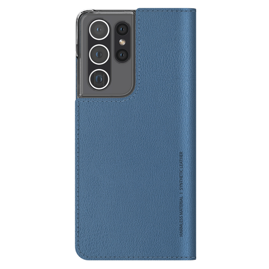 Galaxy S21 Ultra Kılıf Araree Mustang Diary Kılıf Mavi