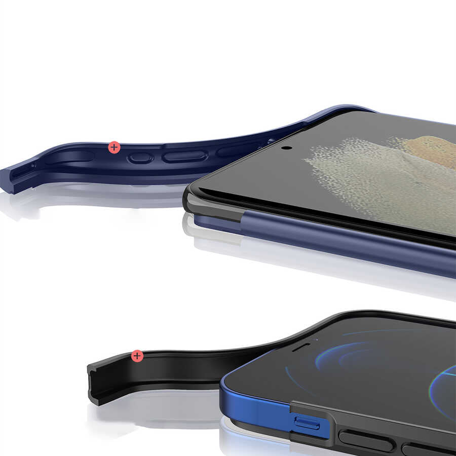 Galaxy S21 Ultra Kılıf Wiwu Sand Stone Kapak Mavi