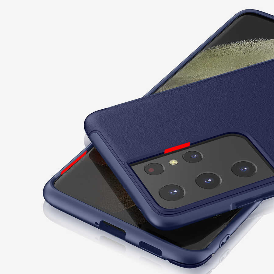 Galaxy S21 Ultra Kılıf Wiwu Sand Stone Kapak Mavi