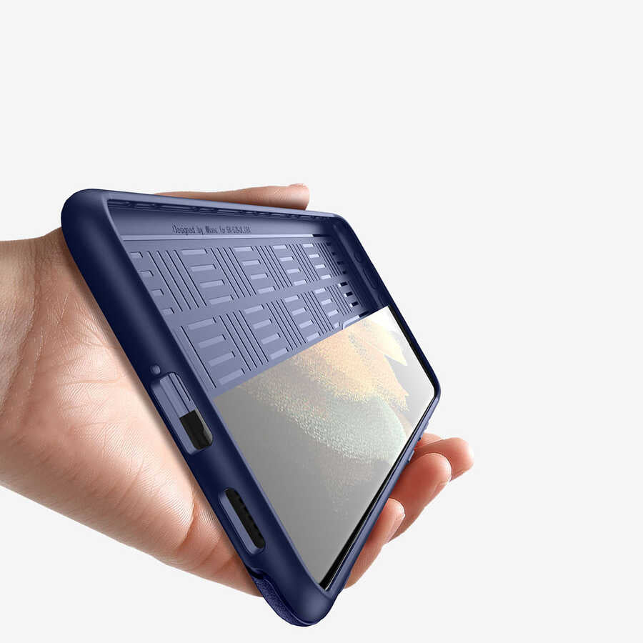 Galaxy S21 Ultra Kılıf Wiwu Sand Stone Kapak Beyaz