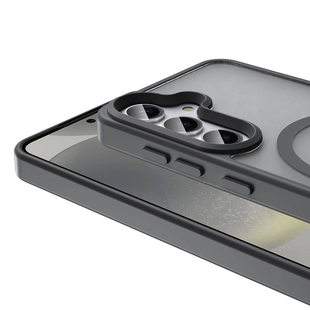 Galaxy S23 FE Kılıf M-safe Şarj Özellikli Mat Arka Yüzey Zore Sio Kapak Siyah