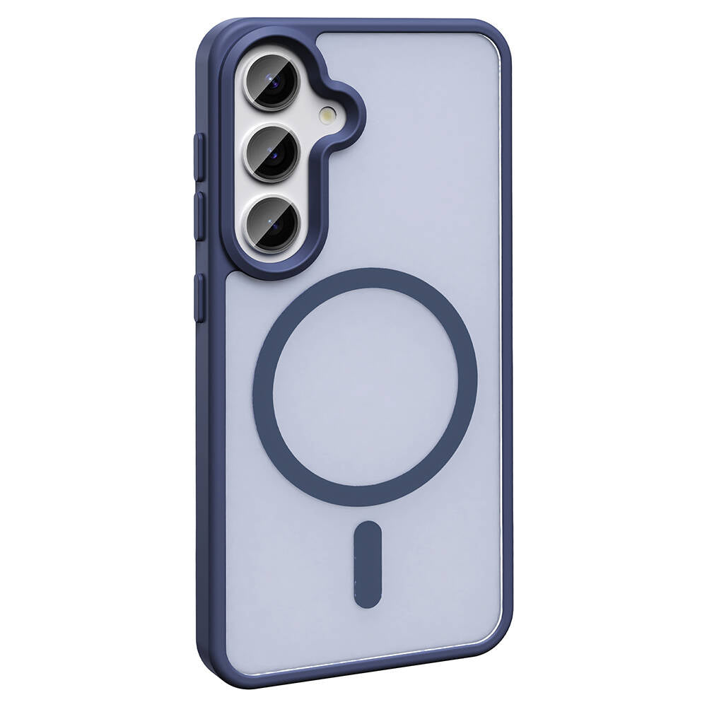 Galaxy S23 FE Kılıf M-safe Şarj Özellikli Mat Arka Yüzey Zore Sio Kapak Gri