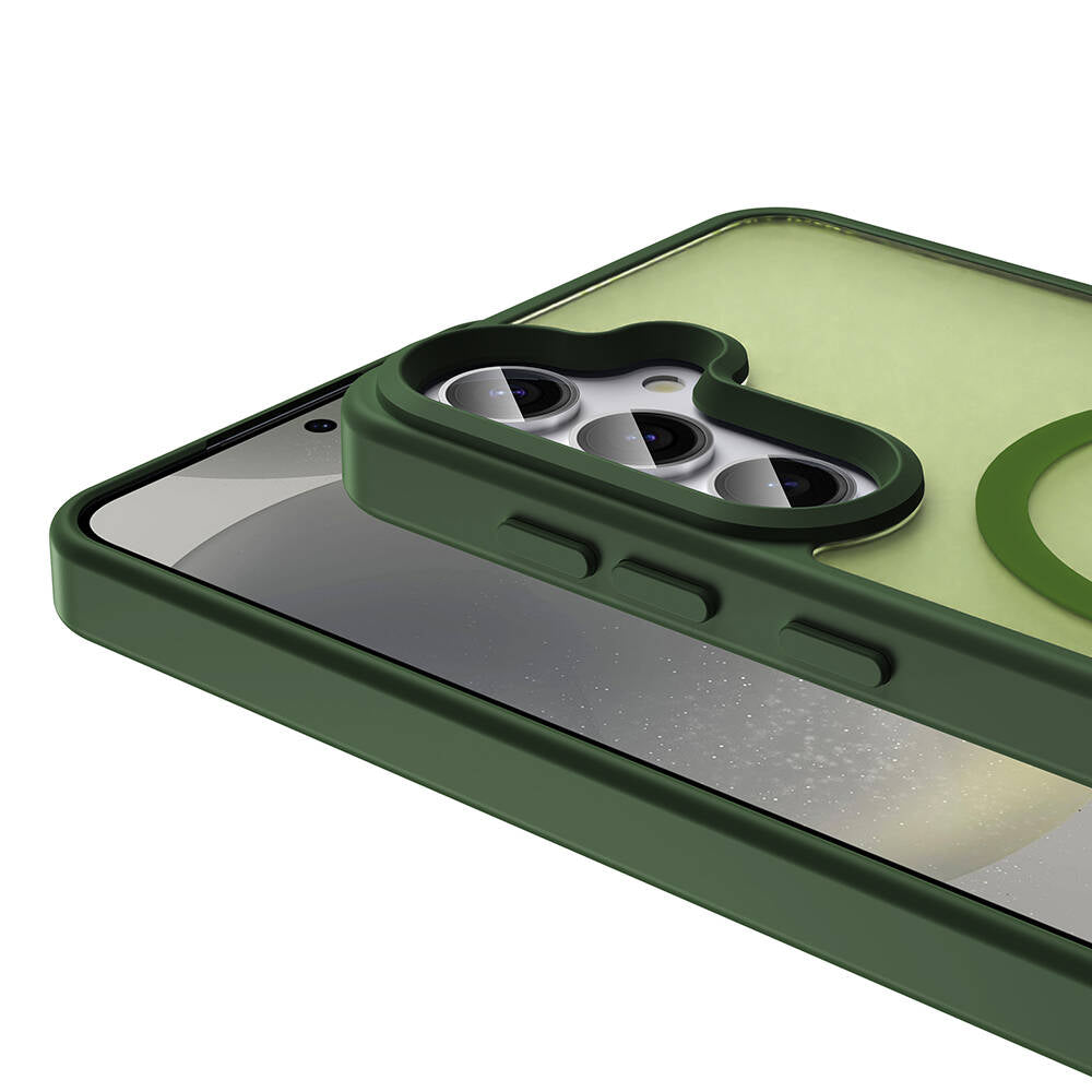 Galaxy S23 FE Kılıf M-safe Şarj Özellikli Mat Arka Yüzey Zore Sio Kapak Koyu Mor